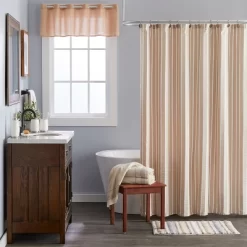 Seersucker Fabric Shower Curtain Taupe - SKL Home