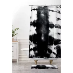 Alison Janssen Shibori Bath Mat Black - Deny Designs