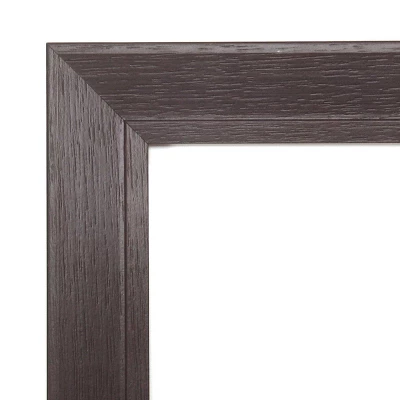 42" X 31" Non-Beveled Romano Espresso Narrow Wood Bathroom Wall Mirror - Amanti Art - Image 2