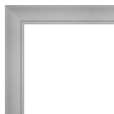 42" X 31" Non-Beveled Flair Bathroom Wall Mirror Polished Nickel - Amanti Art - Image 2