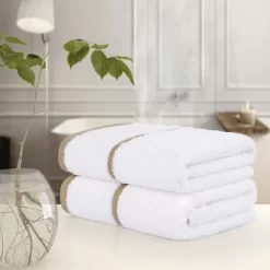2 Pcs Cotton Luxury Soft Home Bath Towel Sets - PiccoCasa