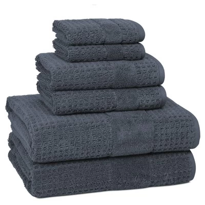 6pc Checkered Bath Towel Set - Cassadecor - Image 7