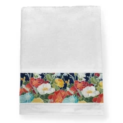 Laural Home Midnight Floral 27"W X 51"L Bath Towel