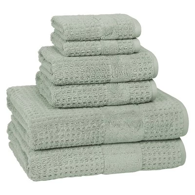 6pc Checkered Bath Towel Set - Cassadecor - Image 8