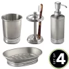 MDesign 4 Piece Metal Bathroom Vanity Countertop Accessory Set
