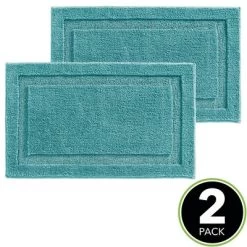 MDesign Soft Microfiber Non-Slip Spa Mat Rug, 34" X 21"