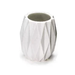 4pc Diamond Resin Bath Accessory Set White - Kralix