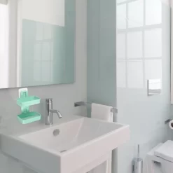 Unique Bargains Plastic Soap Dish Keep Soap Dry Soap Cleaning Storage Drill Free Soap Holder For Home Bathroom Kitchen 1 Pc