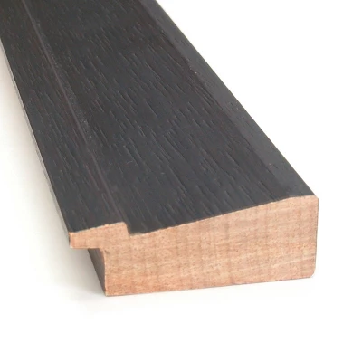 32" X 26" Non-Beveled Romano Espresso Narrow Wood Bathroom Wall Mirror - Amanti Art