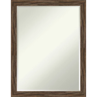 Amanti Art Regis Barnwood Narrow Petite Bevel Wood Bathroom Wall Mirror - Image 10