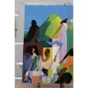 Sara Wong Women Empowering Women Shower Curtain Blue - Deny Designs