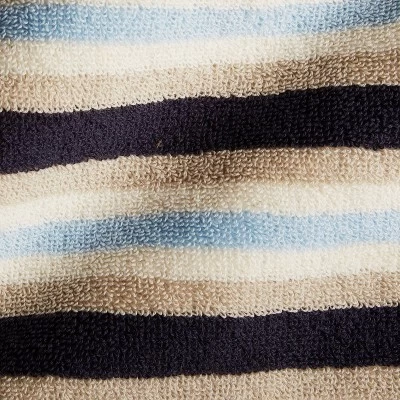 Cotton Modern Stripe 2-Piece Quick Drying Bath Towel Set By Blue Nile Mills - Image 2