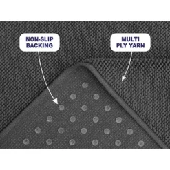 American Soft Linen Bath Mat Non Slip 100% Cotton Bath Rugs For Bathroom