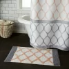 Dancing Lattice Bath Rug Gray/Blush - SKL Home