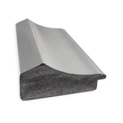 43" X 32" Non-Beveled Peak Polished Nickel Narrow Bathroom Wall Mirror - Amanti Art