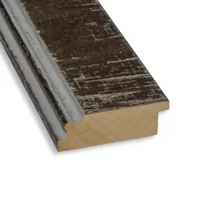 Farmhouse Brown Narrow Non-Beveled Wood Bathroom Wall Mirror