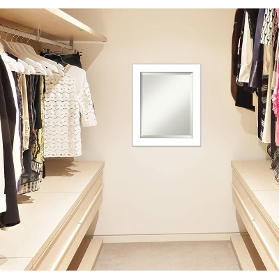 Wedge Framed Bathroom Vanity Wall Mirror White - Amanti Art - Image 9