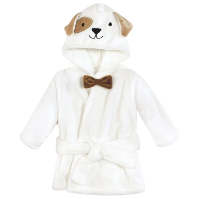 Hudson Baby Unisex Baby Plush Bathrobe And Toy Set, Dog, One Size - Image 3