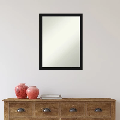 Amanti Art Avon Black Narrow Non-Beveled Bathroom Wall Mirror - Image 8