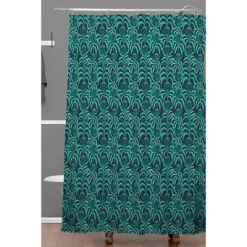Holli Zollinger Maisey Shower Curtain Green - Deny Designs