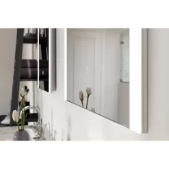 24"x30" Premium Lumen Single Frameless Fixed Color Temp LED Wall Mirror With Anti Fog Glass - Tosca