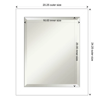 Wedge Framed Bathroom Vanity Wall Mirror White - Amanti Art - Image 3