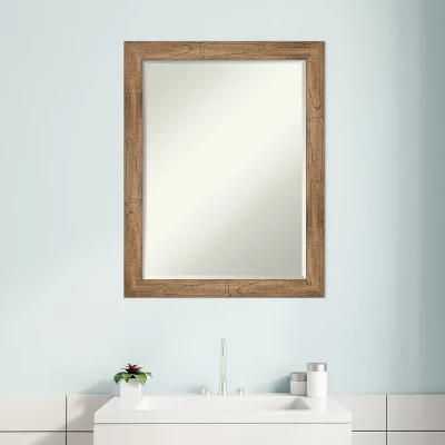 Amanti Art Owl Brown Narrow Petite Bevel Wood Bathroom Wall Mirror 27.5 X 21.5 In. - Image 4