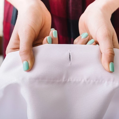 Georgiana Paraschiv Triangles Shower Curtain Gold Shimmer - Deny Designs - Image 2