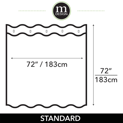 MDesign Polyester Fabric Decorative Shower Curtain - Image 2