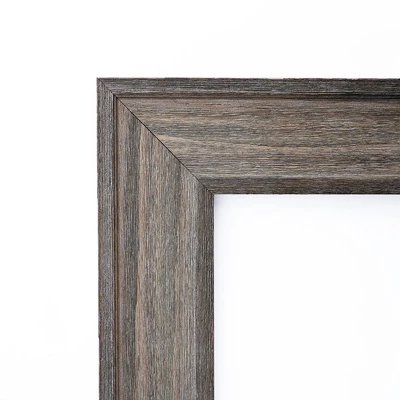 Amanti Art Country Barnwood Petite Bevel Wood Bathroom Wall Mirror 29 X 23 In.