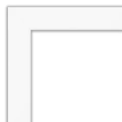 Amanti Art Cabinet White Petite Bevel Bathroom Wall Mirror 29.5 X 23.5 In.