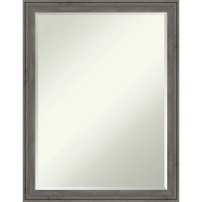 Amanti Art Regis Barnwood Narrow Petite Bevel Wood Bathroom Wall Mirror - Image 9
