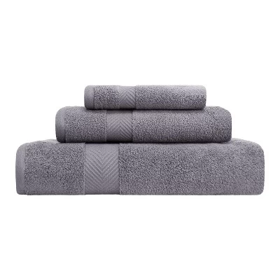 Contemporary Quick-Drying Zero-Twist Cotton 3-Piece Towel Set - Blue Nile Mills - Image 9