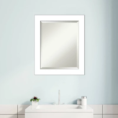 Wedge Framed Bathroom Vanity Wall Mirror White - Amanti Art - Image 7