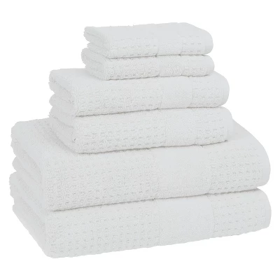 6pc Checkered Bath Towel Set - Cassadecor - Image 9