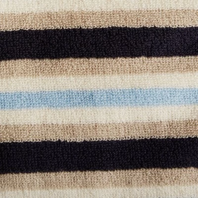 Cotton Modern Stripe 2-Piece Quick Drying Bath Towel Set By Blue Nile Mills