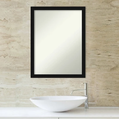 Amanti Art Avon Black Narrow Non-Beveled Bathroom Wall Mirror - Image 5