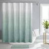Kate Aurora Spa Essential Aqua Crushed Ombre Fabric Shower Curtain - 72 In. W X 72 In. L
