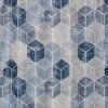 Cubes Shower Curtain Blue - Saturday Knight Ltd.