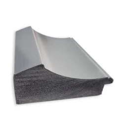 42" X 30" Non-Beveled Peak Polished Nickel Bathroom Wall Mirror - Amanti Art