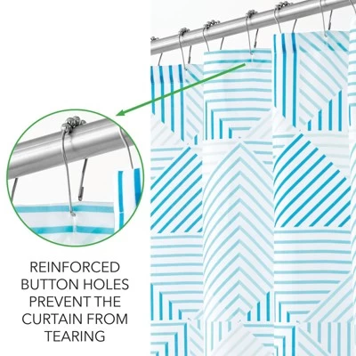 MDesign Polyester Fabric Decorative Shower Curtain - Image 3