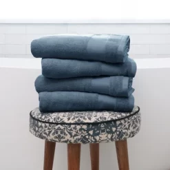 Set Of 4 Bath Towels, 100% Super Plush Premium Cotton - Becky Cameron