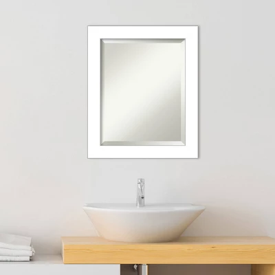 Wedge Framed Bathroom Vanity Wall Mirror White - Amanti Art - Image 8