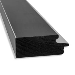 44" X 33" Non-Beveled Eva Bathroom Wall Mirror Black - Amanti Art