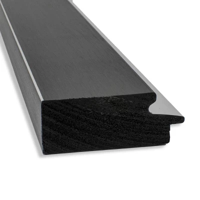 44" X 33" Non-Beveled Eva Bathroom Wall Mirror Black - Amanti Art