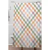 Ninola Design Countryside Gingham Picnic Diagnol Shower Curtain Green - Deny Designs