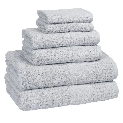 6pc Checkered Bath Towel Set - Cassadecor - Image 4