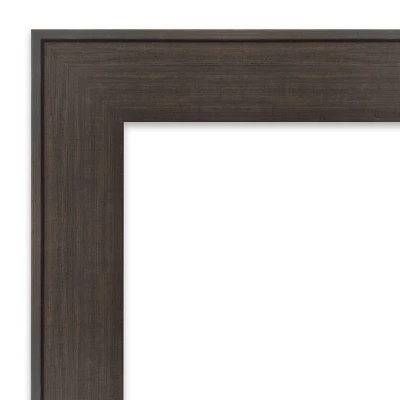 42" X 30" Non-Beveled William Rustic Woodgrain Bathroom Wall Mirror - Amanti Art - Image 2