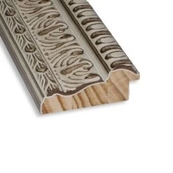 24" X 30" Non-Beveled Fair Baroque Wood Bathroom Wall Mirror Cream - Amanti Art