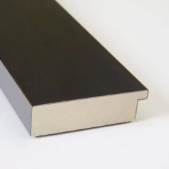 34" X 28" Non-Beveled Portico Espresso Wood Bathroom Wall Mirror - Amanti Art